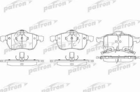 Patron PBP1295 - Тормозные колодки, дисковые, комплект avtokuzovplus.com.ua