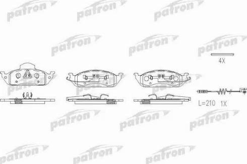 Patron PBP1400 - Гальмівні колодки, дискові гальма autocars.com.ua