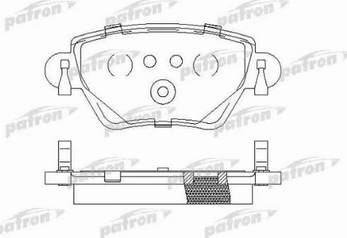 Patron PBP1416 - Тормозные колодки, дисковые, комплект autodnr.net