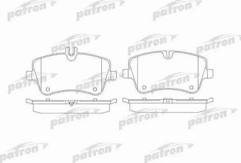 Patron PBP1428 - Тормозные колодки, дисковые, комплект avtokuzovplus.com.ua