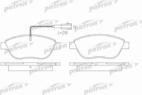 Patron PBP7009 - Гальмівні колодки, дискові гальма autocars.com.ua