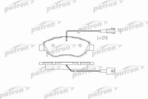 Patron PBP1468 - Гальмівні колодки, дискові гальма autocars.com.ua