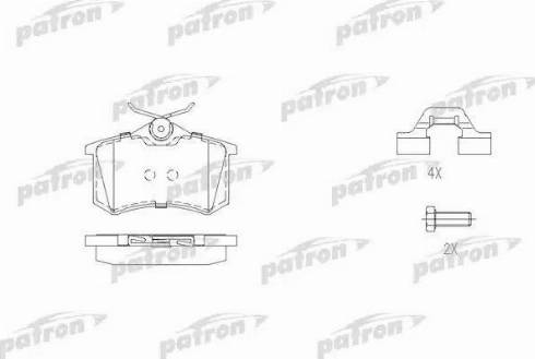 Patron PBP1491 - Тормозные колодки, дисковые, комплект avtokuzovplus.com.ua