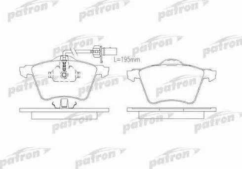 Patron PBP1484 - Тормозные колодки, дисковые, комплект avtokuzovplus.com.ua