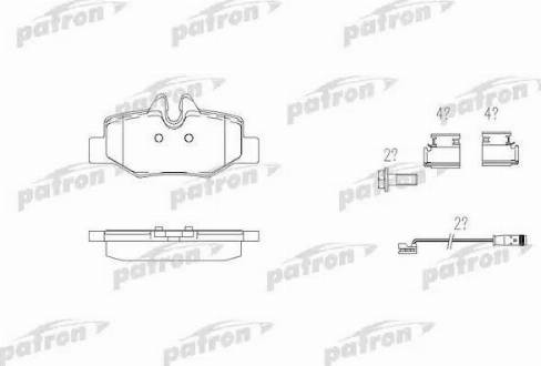 Patron PBP1494 - Гальмівні колодки, дискові гальма autocars.com.ua