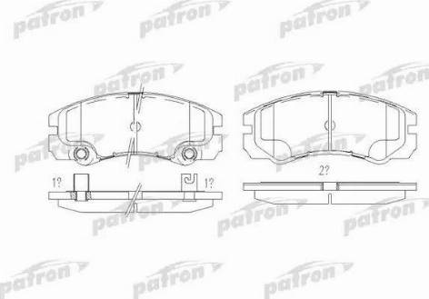 Patron PBP1511 - Тормозные колодки, дисковые, комплект avtokuzovplus.com.ua