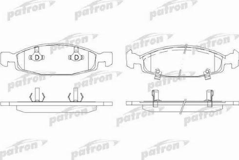 Patron PBP1523 - Гальмівні колодки, дискові гальма autocars.com.ua