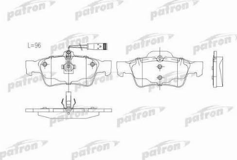 Patron PBP1526 - Гальмівні колодки, дискові гальма autocars.com.ua