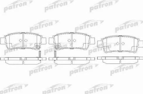 Patron PBP1530 - Тормозные колодки, дисковые, комплект avtokuzovplus.com.ua