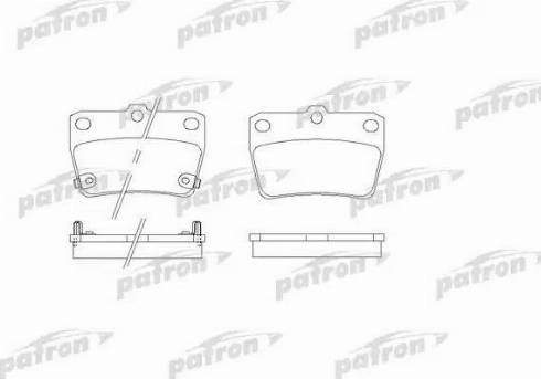 Patron PBP1531 - Тормозные колодки, дисковые, комплект avtokuzovplus.com.ua