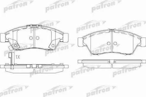 Patron PBP1533 - Тормозные колодки, дисковые, комплект avtokuzovplus.com.ua