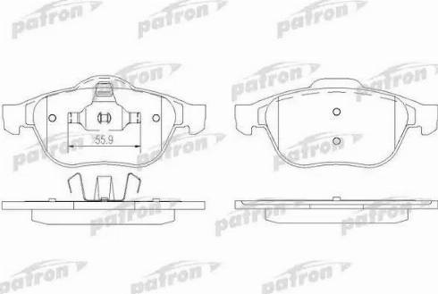 Patron PBP1541 - Гальмівні колодки, дискові гальма autocars.com.ua