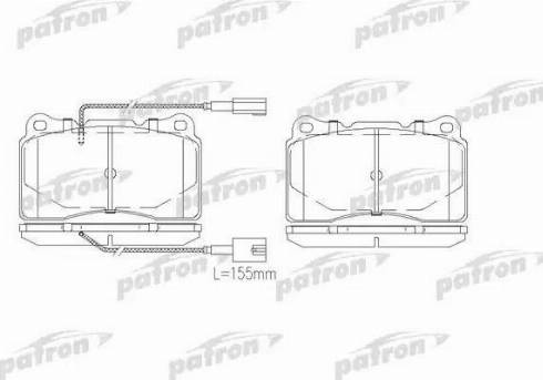 Patron PBP1545 - Тормозные колодки, дисковые, комплект avtokuzovplus.com.ua