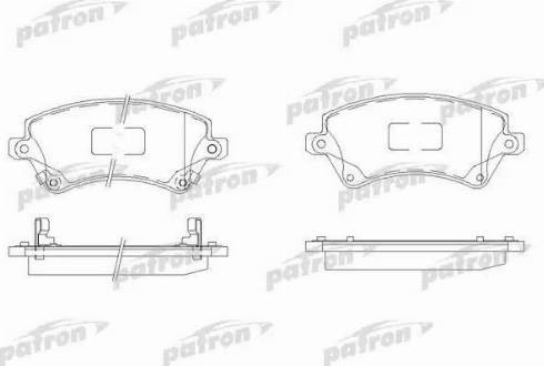 Patron PBP1573 - Тормозные колодки, дисковые, комплект avtokuzovplus.com.ua