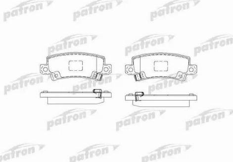 Patron PBP1574 - Гальмівні колодки, дискові гальма autocars.com.ua