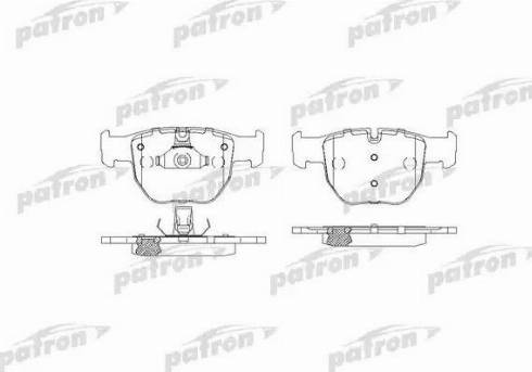 Patron PBP1597 - Тормозные колодки, дисковые, комплект avtokuzovplus.com.ua