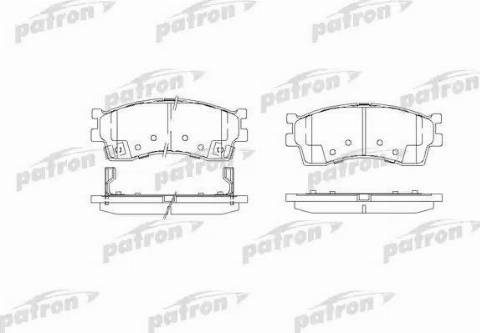 Patron PBP1602 - Тормозные колодки, дисковые, комплект avtokuzovplus.com.ua