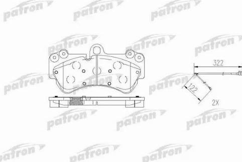 Patron PBP1625 - Тормозные колодки, дисковые, комплект avtokuzovplus.com.ua