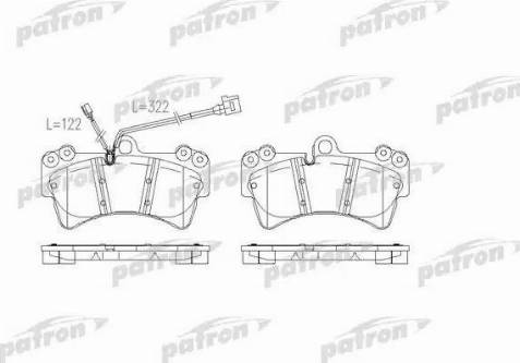 Patron PBP1626 - Гальмівні колодки, дискові гальма autocars.com.ua