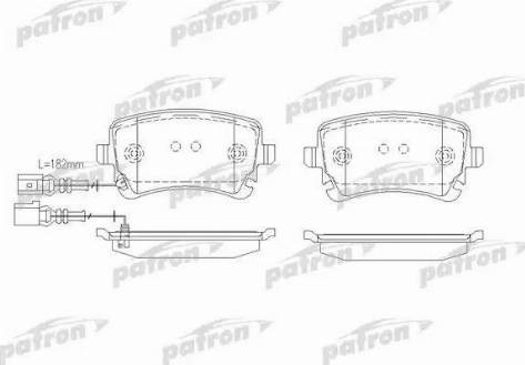 Patron PBP1644 - Гальмівні колодки, дискові гальма autocars.com.ua