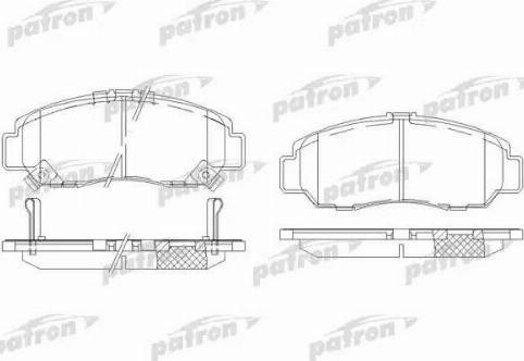 Patron PBP1669 - Тормозные колодки, дисковые, комплект avtokuzovplus.com.ua