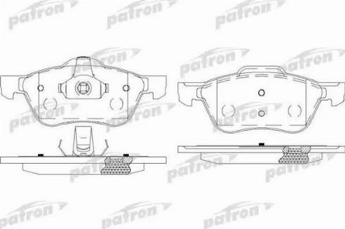 Patron PBP1674 - Тормозные колодки, дисковые, комплект avtokuzovplus.com.ua