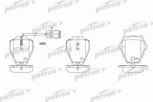 Patron PBP1710 - Тормозные колодки, дисковые, комплект avtokuzovplus.com.ua