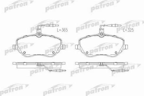 Patron PBP1726 - Гальмівні колодки, дискові гальма autocars.com.ua