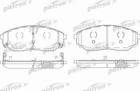 Patron PBP1735 - Тормозные колодки, дисковые, комплект avtokuzovplus.com.ua