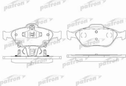 Patron PBP1890 - Тормозные колодки, дисковые, комплект avtokuzovplus.com.ua