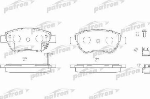 Patron PBP1920 - Гальмівні колодки, дискові гальма autocars.com.ua