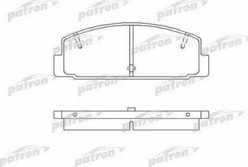 Patron PBP372 - Тормозные колодки, дисковые, комплект avtokuzovplus.com.ua