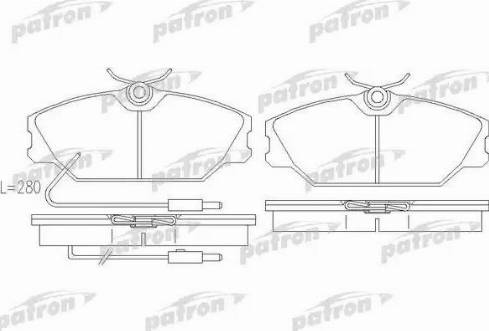 Patron PBP406 - Гальмівні колодки, дискові гальма autocars.com.ua