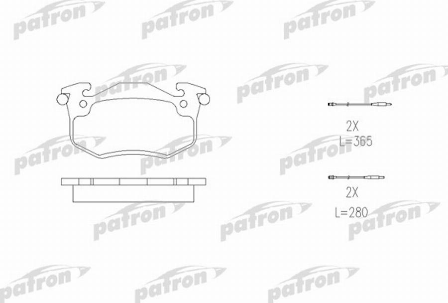 Patron PBP537 - Тормозные колодки, дисковые, комплект avtokuzovplus.com.ua