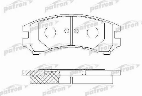 Patron PBP550 - Тормозные колодки, дисковые, комплект avtokuzovplus.com.ua