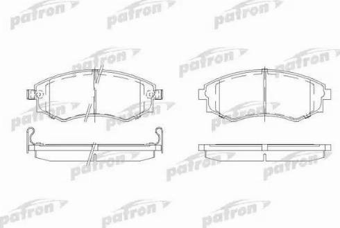 Patron PBP600 - Тормозные колодки, дисковые, комплект autodnr.net