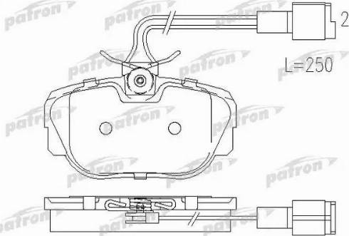 Patron PBP660 - Тормозные колодки, дисковые, комплект avtokuzovplus.com.ua