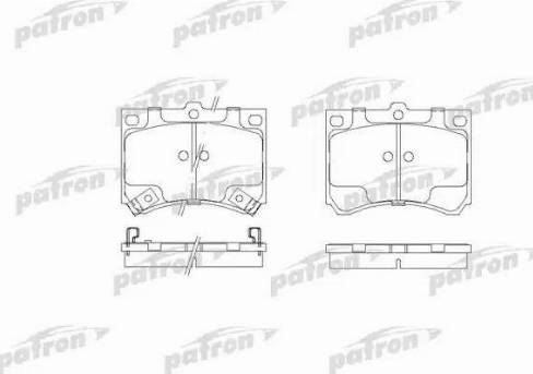 Patron PBP714 - Тормозные колодки, дисковые, комплект autodnr.net