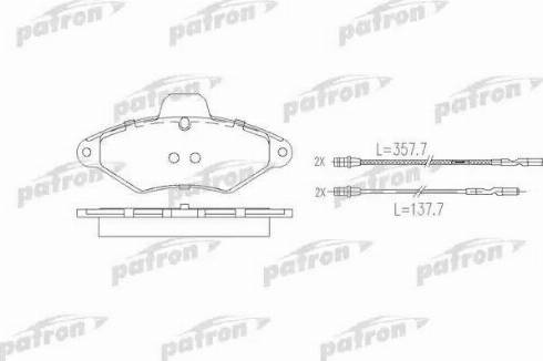 Patron PBP874 - Тормозные колодки, дисковые, комплект avtokuzovplus.com.ua