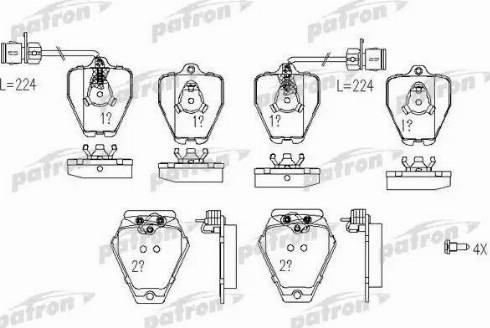 Patron PBP985 - Тормозные колодки, дисковые, комплект autodnr.net