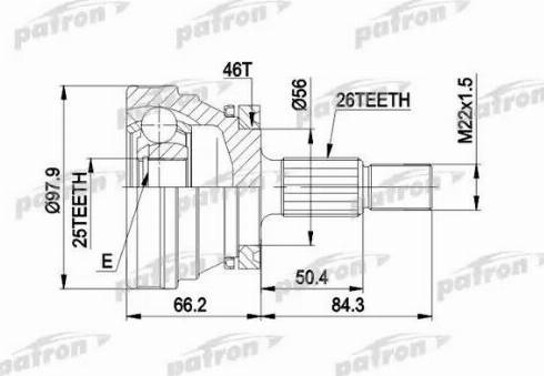 Patron PCV1169 - Шарнірний комплект, ШРУС, приводний вал autocars.com.ua