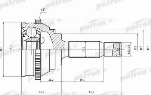 Patron PCV1471 - Шарнірний комплект, ШРУС, приводний вал autocars.com.ua