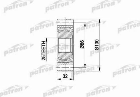 Patron PCV2273 - Шарнірний комплект, ШРУС, приводний вал autocars.com.ua