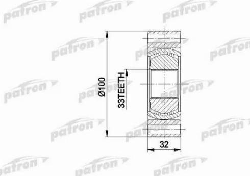 Patron PCV3001 - Шарнірний комплект, ШРУС, приводний вал autocars.com.ua