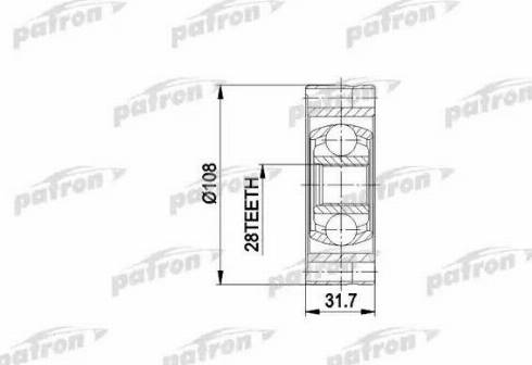 Patron PCV3024 - Шарнирный комплект, ШРУС, приводной вал autodnr.net