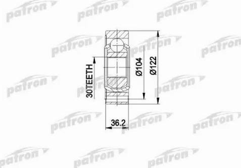 Patron PCV3540 - Шарнирный комплект, ШРУС, приводной вал autodnr.net