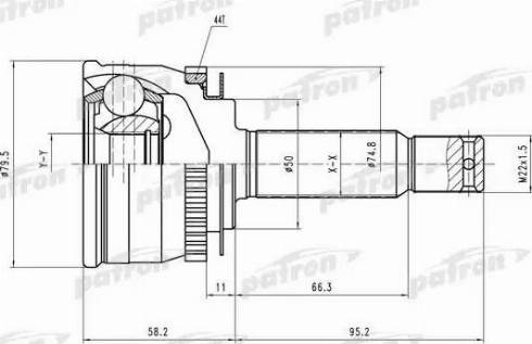 Patron PCV3902 - Шарнірний комплект, ШРУС, приводний вал autocars.com.ua