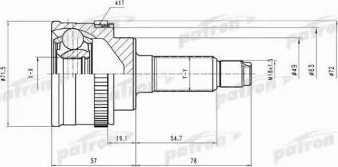 Patron PCV3987 - Шарнирный комплект, ШРУС, приводной вал autodnr.net