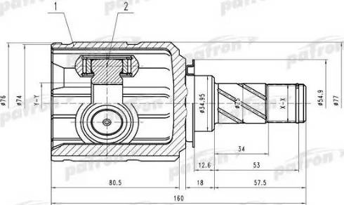 Patron PCV4009 - Шарнирный комплект, ШРУС, приводной вал autodnr.net