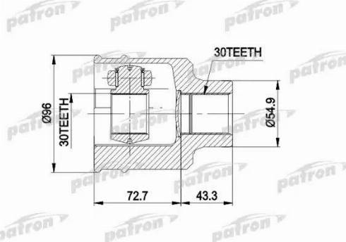 Patron PCV5001 - Шарнірний комплект, ШРУС, приводний вал autocars.com.ua